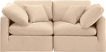 Indulge Velvet Sofa Beige - 147Beige-S70 - Vega Furniture