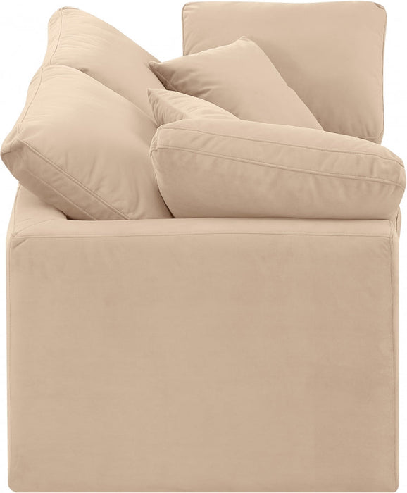 Indulge Velvet Sofa Beige - 147Beige-S70 - Vega Furniture