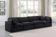 Indulge Velvet Sofa Black - 147Black-S140 - Vega Furniture