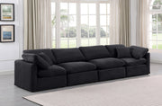 Indulge Velvet Sofa Black - 147Black-S140 - Vega Furniture