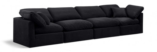 Indulge Velvet Sofa Black - 147Black-S140 - Vega Furniture