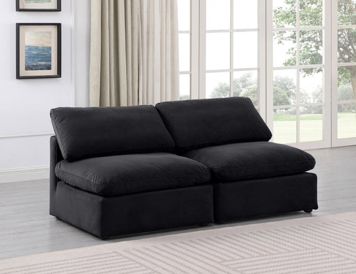Indulge Velvet Sofa Black - 147Black-S2 - Vega Furniture
