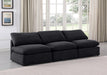 Indulge Velvet Sofa Black - 147Black-S3 - Vega Furniture