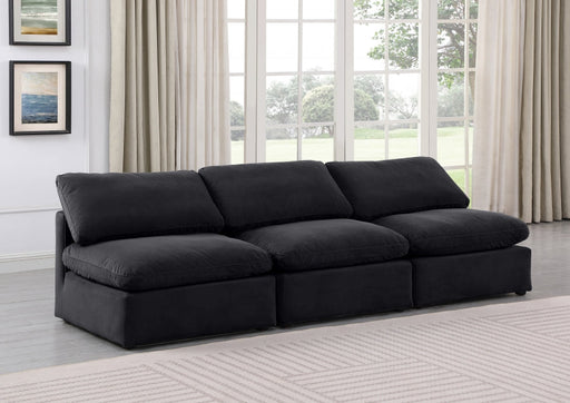 Indulge Velvet Sofa Black - 147Black-S3 - Vega Furniture