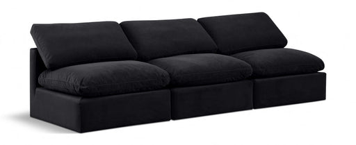 Indulge Velvet Sofa Black - 147Black-S3 - Vega Furniture