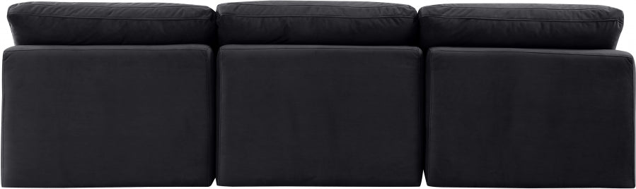 Indulge Velvet Sofa Black - 147Black-S3 - Vega Furniture