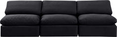 Indulge Velvet Sofa Black - 147Black-S3 - Vega Furniture