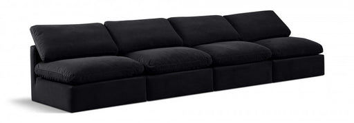 Indulge Velvet Sofa Black - 147Black-S4 - Vega Furniture