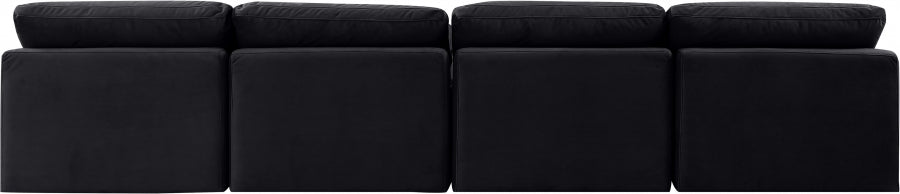 Indulge Velvet Sofa Black - 147Black-S4 - Vega Furniture