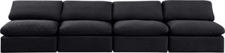 Indulge Velvet Sofa Black - 147Black-S4 - Vega Furniture