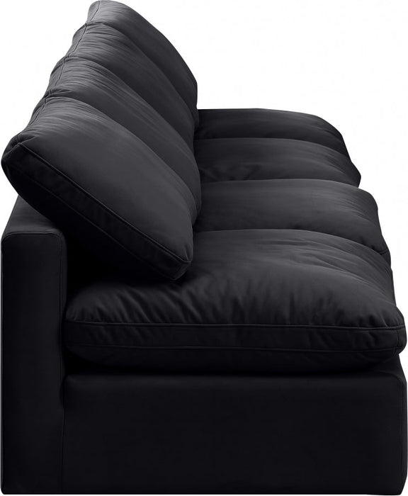 Indulge Velvet Sofa Black - 147Black-S4 - Vega Furniture