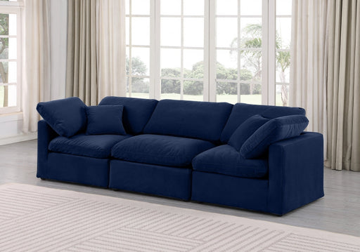 Indulge Velvet Sofa Blue - 147Navy-S105 - Vega Furniture