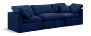 Indulge Velvet Sofa Blue - 147Navy-S105 - Vega Furniture