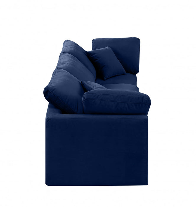 Indulge Velvet Sofa Blue - 147Navy-S105 - Vega Furniture