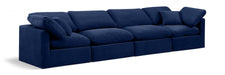 Indulge Velvet Sofa Blue - 147Navy-S140 - Vega Furniture