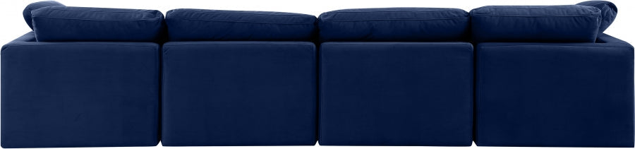 Indulge Velvet Sofa Blue - 147Navy-S140 - Vega Furniture