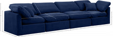 Indulge Velvet Sofa Blue - 147Navy-S140 - Vega Furniture