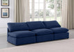 Indulge Velvet Sofa Blue - 147Navy-S3 - Vega Furniture