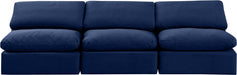 Indulge Velvet Sofa Blue - 147Navy-S3 - Vega Furniture