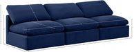 Indulge Velvet Sofa Blue - 147Navy-S3 - Vega Furniture