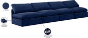 Indulge Velvet Sofa Blue - 147Navy-S4 - Vega Furniture