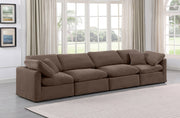 Indulge Velvet Sofa Brown - 147Brown-S140 - Vega Furniture