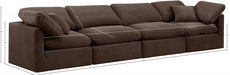 Indulge Velvet Sofa Brown - 147Brown-S140 - Vega Furniture