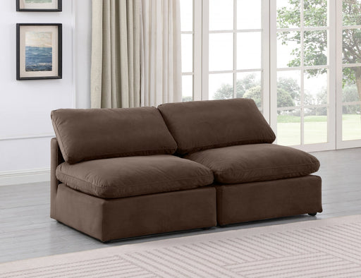 Indulge Velvet Sofa Brown - 147Brown-S2 - Vega Furniture