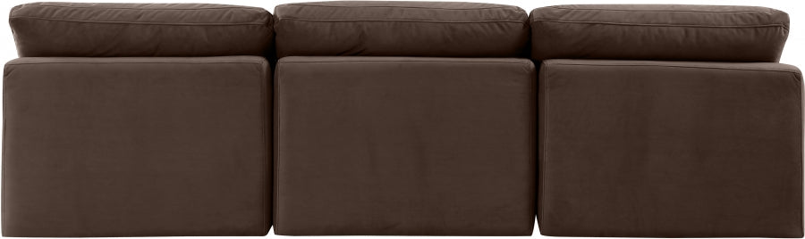 Indulge Velvet Sofa Brown - 147Brown-S3 - Vega Furniture