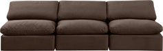 Indulge Velvet Sofa Brown - 147Brown-S3 - Vega Furniture