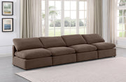 Indulge Velvet Sofa Brown - 147Brown-S4 - Vega Furniture