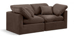 Indulge Velvet Sofa Brown - 147Brown-S70 - Vega Furniture