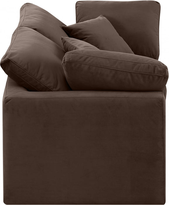 Indulge Velvet Sofa Brown - 147Brown-S70 - Vega Furniture