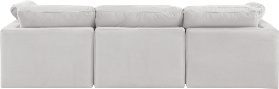 Indulge Velvet Sofa Cream - 147Cream-S105 - Vega Furniture