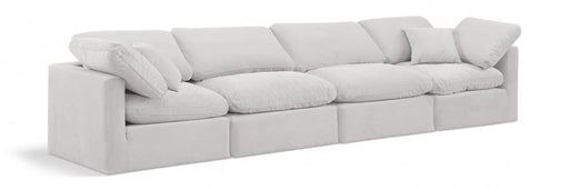 Indulge Velvet Sofa Cream - 147Cream-S140 - Vega Furniture