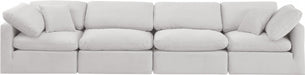 Indulge Velvet Sofa Cream - 147Cream-S140 - Vega Furniture