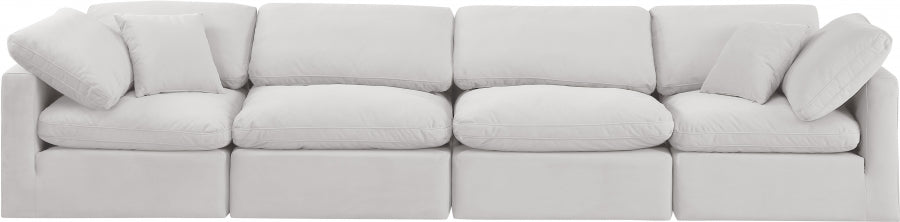 Indulge Velvet Sofa Cream - 147Cream-S140 - Vega Furniture