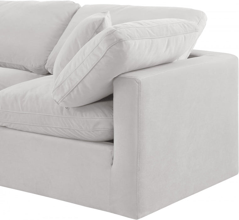 Indulge Velvet Sofa Cream - 147Cream-S140 - Vega Furniture