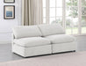 Indulge Velvet Sofa Cream - 147Cream-S2 - Vega Furniture