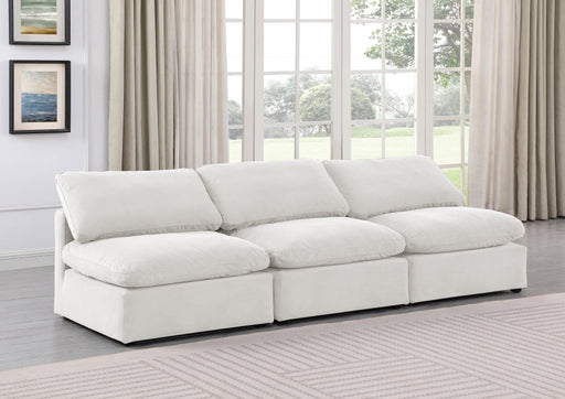 Indulge Velvet Sofa Cream - 147Cream-S3 - Vega Furniture
