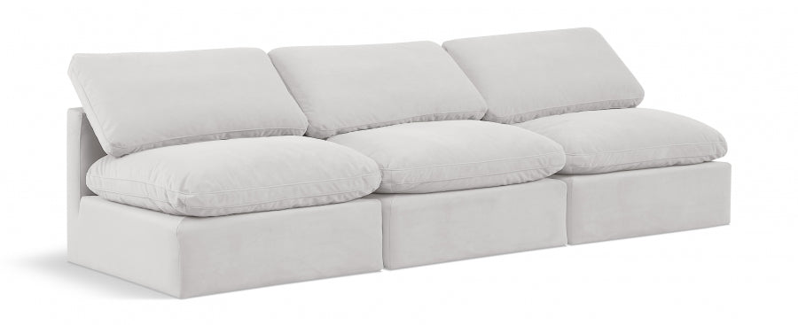 Indulge Velvet Sofa Cream - 147Cream-S3 - Vega Furniture