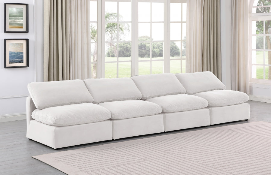 Indulge Velvet Sofa Cream - 147Cream-S4 - Vega Furniture