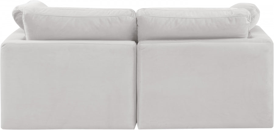Indulge Velvet Sofa Cream - 147Cream-S70 - Vega Furniture