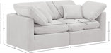 Indulge Velvet Sofa Cream - 147Cream-S70 - Vega Furniture