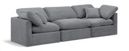 Indulge Velvet Sofa Grey - 147Grey-S105 - Vega Furniture