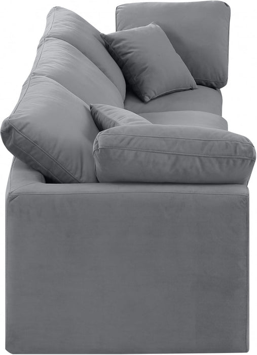 Indulge Velvet Sofa Grey - 147Grey-S105 - Vega Furniture