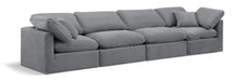 Indulge Velvet Sofa Grey - 147Grey-S140 - Vega Furniture