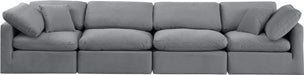 Indulge Velvet Sofa Grey - 147Grey-S140 - Vega Furniture