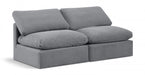 Indulge Velvet Sofa Grey - 147Grey-S2 - Vega Furniture