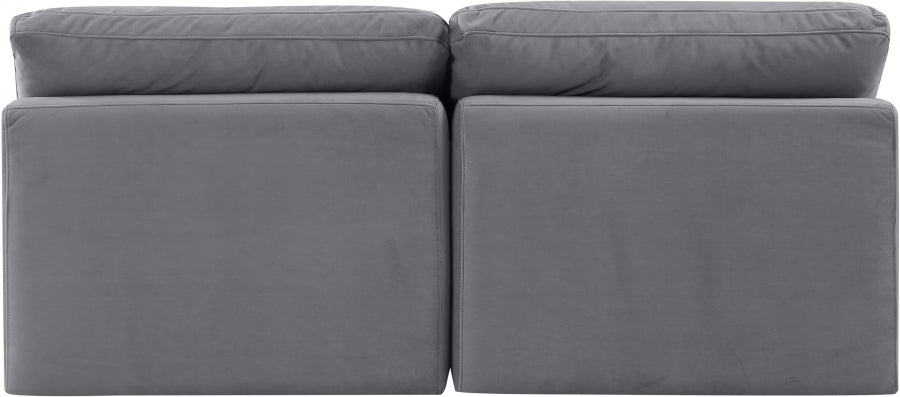 Indulge Velvet Sofa Grey - 147Grey-S2 - Vega Furniture